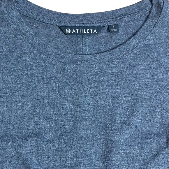 Athleta Women's Crew Neck Long Sleeves Top Gray Modal Blend Size S Athletic Gym - Picture 4 of 7